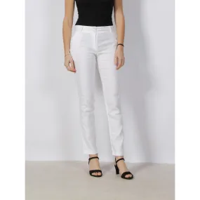 Pantalon slim christina city lin blanc femme - Hbt | wimod