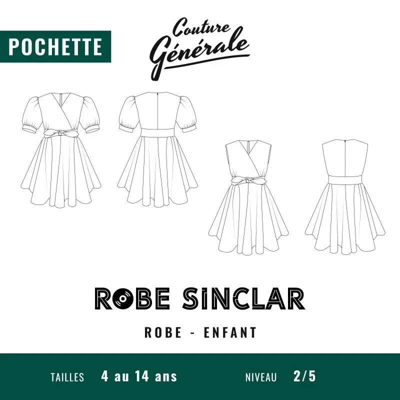 Patron Couture Générale Robe – Robe Sinclar enfant