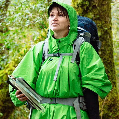 Poncho-Tarp en nylon thermocollé vert Sea To Summit