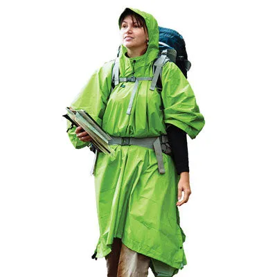 Poncho-Tarp en nylon thermocollé vert Sea To Summit