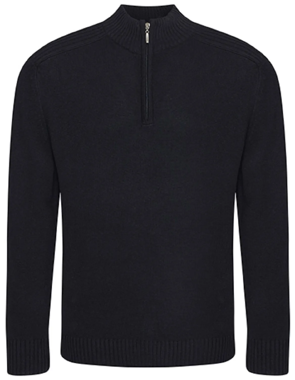 Pull col zippé homme - EA061 - noir 