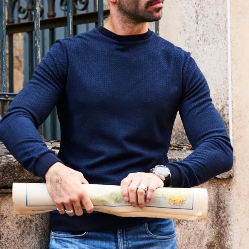 Pull Freeman T Porter homme Benito Lane bleu marine