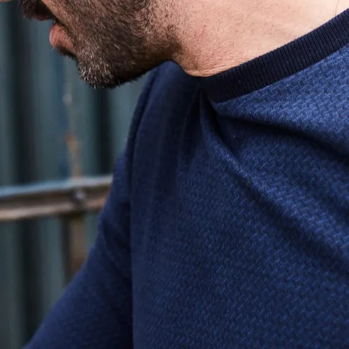 Pull Freeman T Porter homme Benito Lane bleu marine