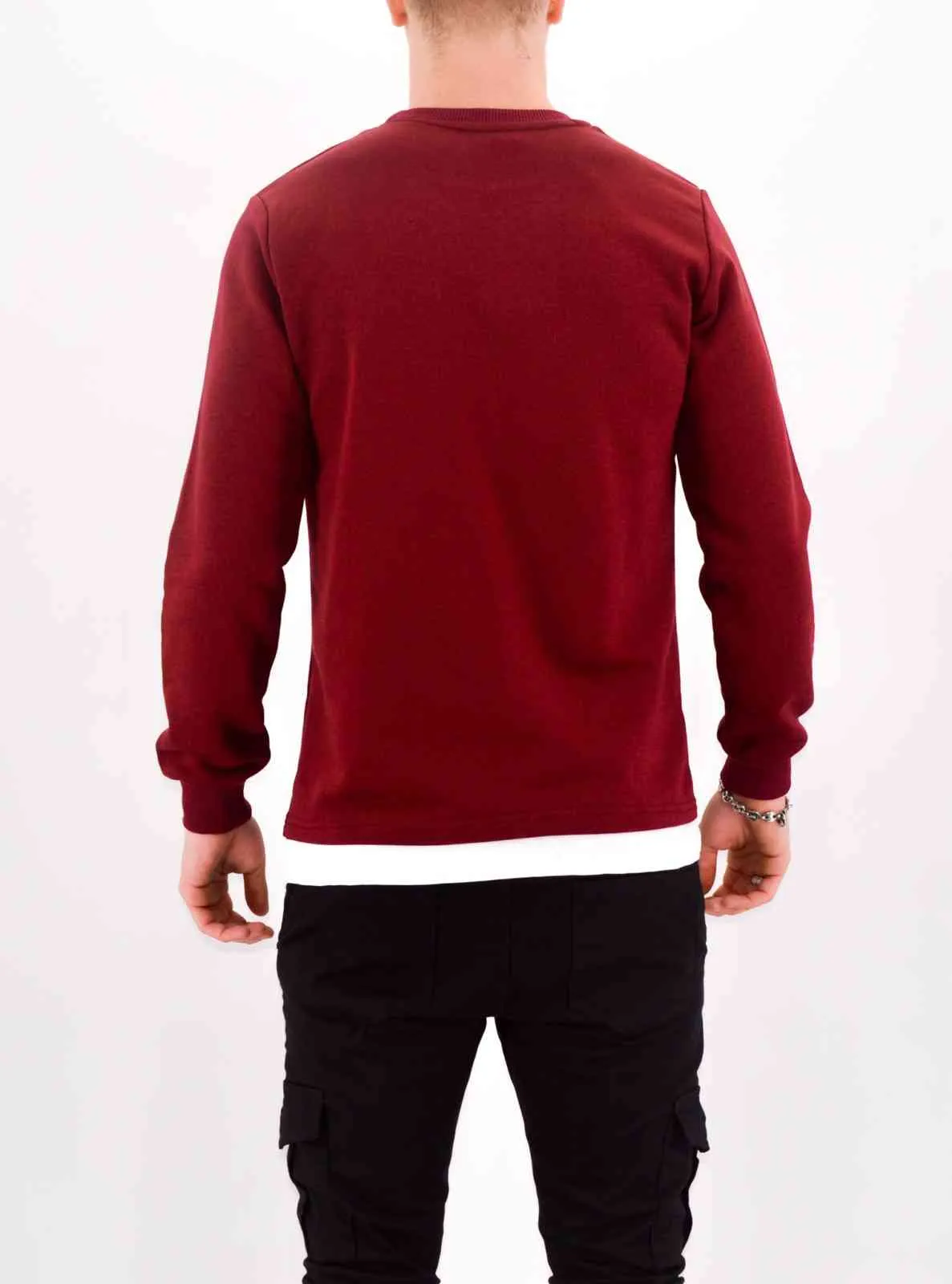 Pull homme | sweat bordeaux | Mode urbaine