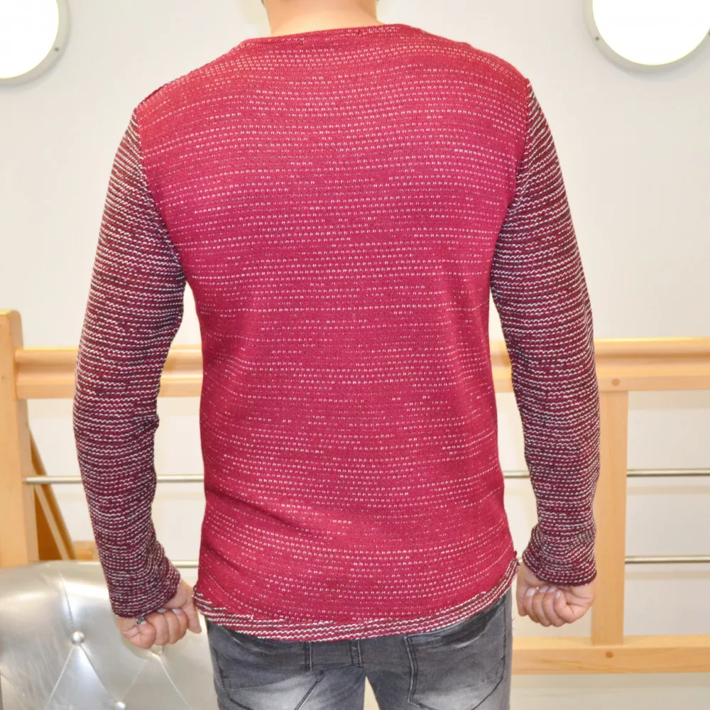 Pull homme bordeaux