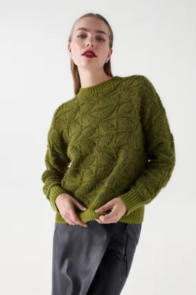 PULL JACQUARD EN LAINE ET MOHAIR