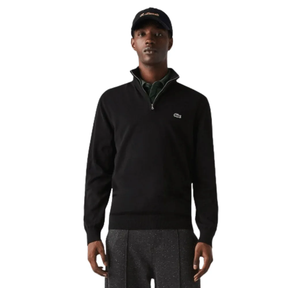 pull Lacoste zippé noir - Sport Aventure