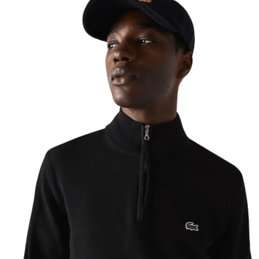 pull Lacoste zippé noir - Sport Aventure