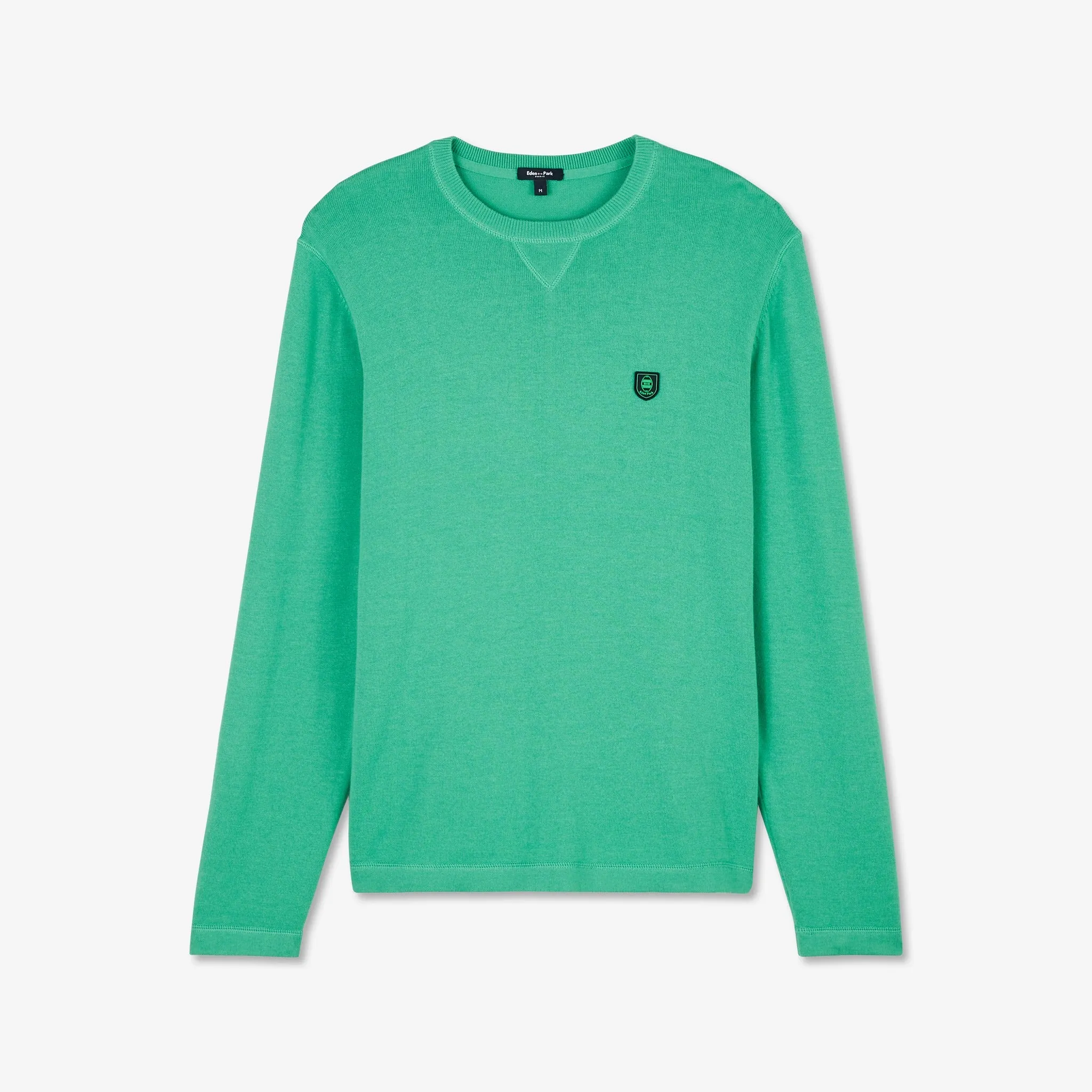 Pull vert en coton et modal