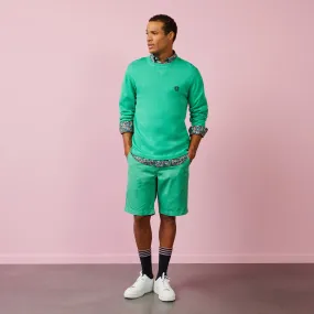 Pull vert en coton et modal