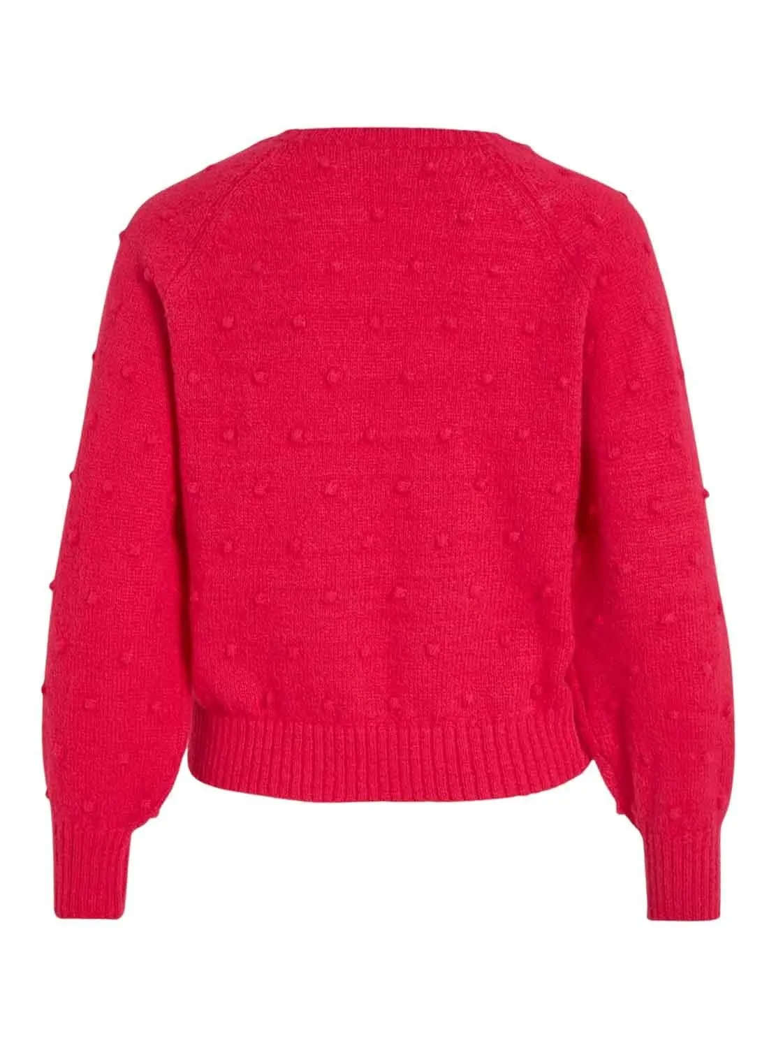 Pull Vila Vituli Rouge pour Femme