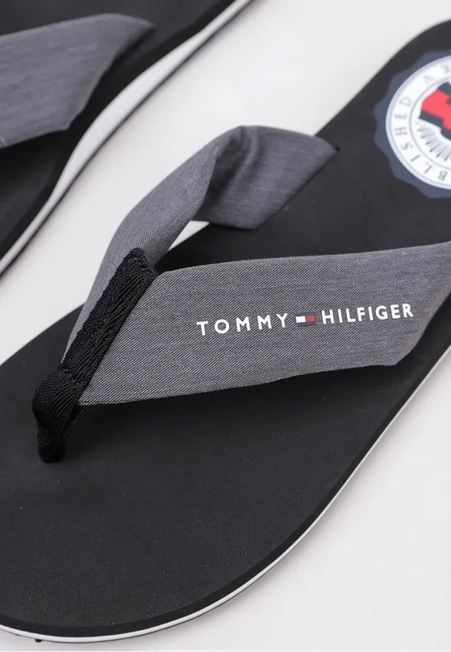 RECYCLED CHAMBRAY  BEACH SANDAL Tommy Hilfiger TONGS