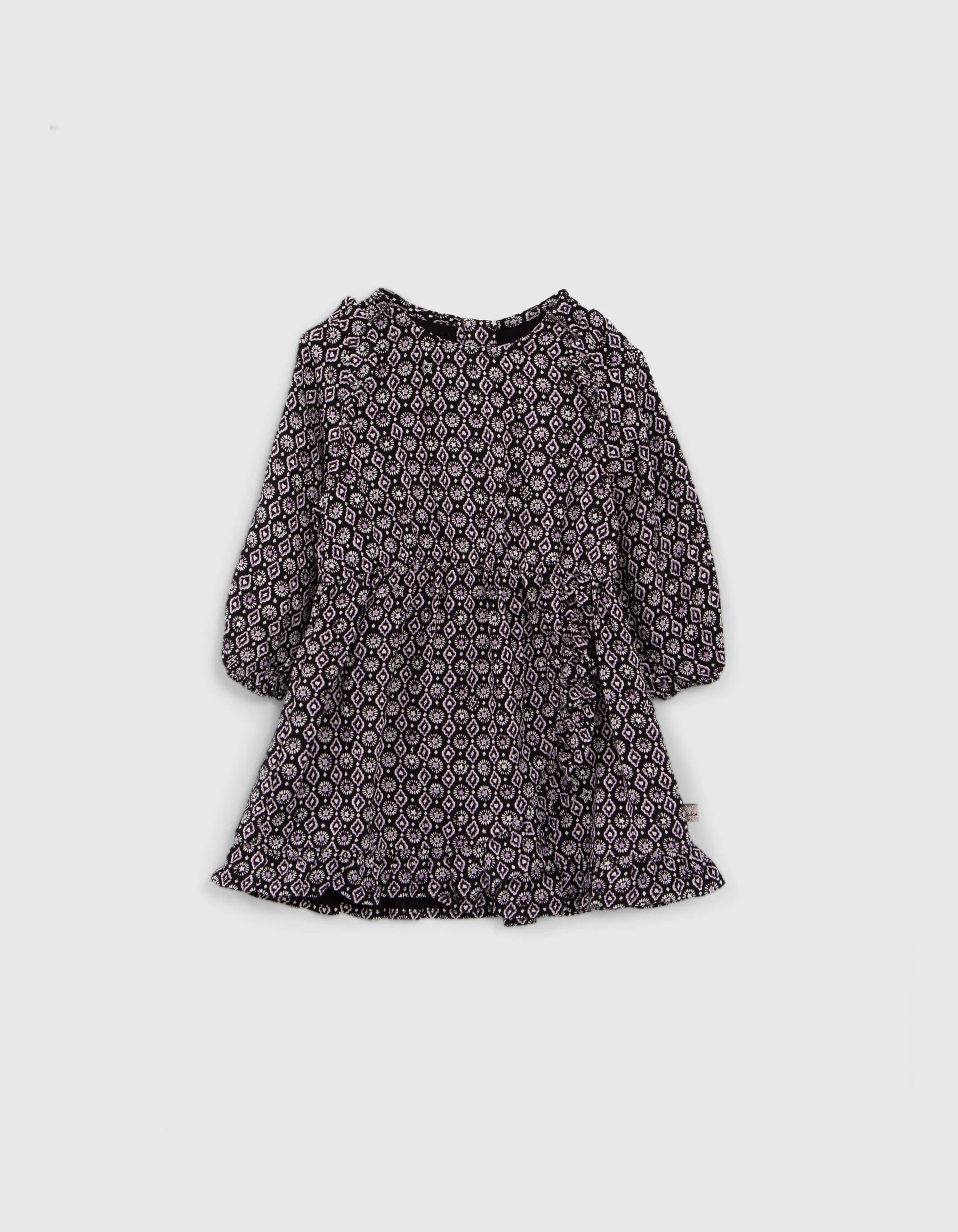 Robe noire imprimé rock Ecovero® bébé fille