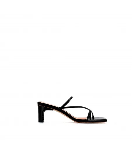 SANDALE EMMA CUIR NOIR