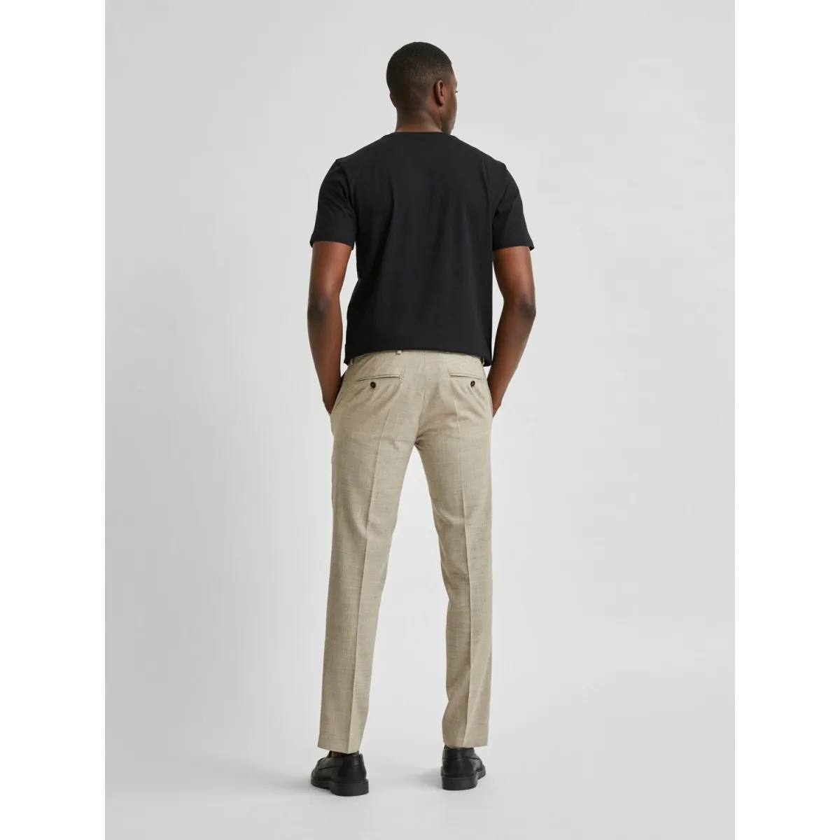 Selected - Pantalon de costume en lin sable