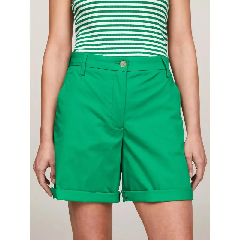 Short chino co blend vert femme - Tommy Hilfiger | wimod