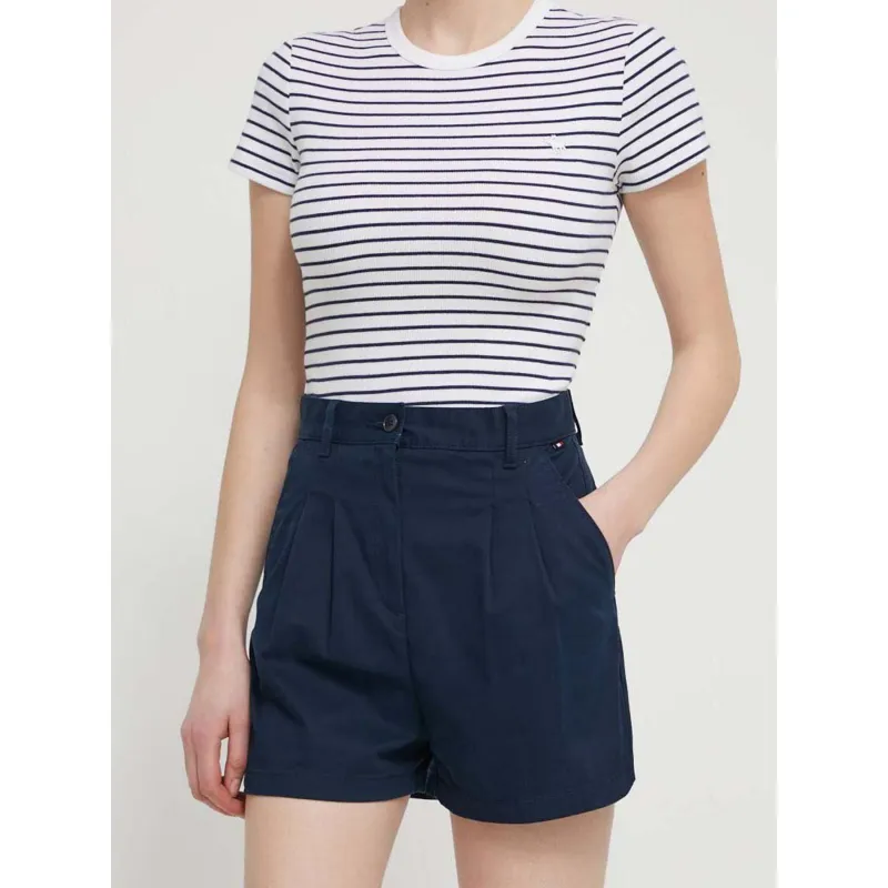 Short chino co blend vert femme - Tommy Hilfiger | wimod