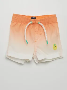 Short de bain fantaisie - Orange