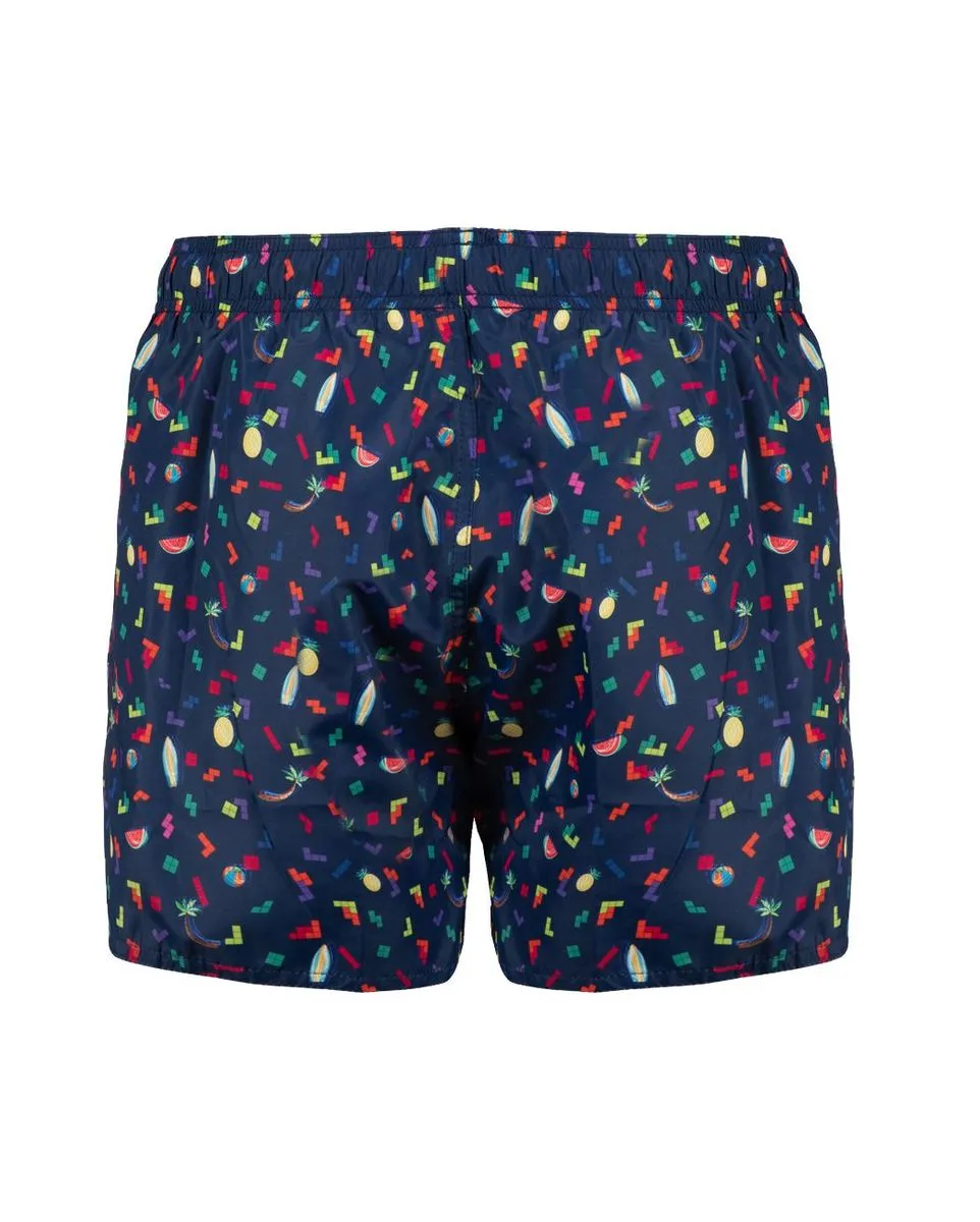 Short de natation Homme MEN S BEACH SHORT ALLOVER Bleu