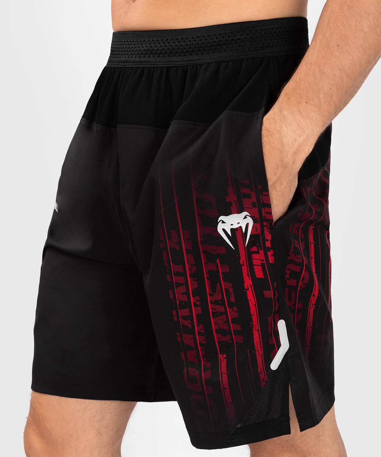 Short de performance pour hommes UFC Venum Performance Institute 2.0 - Noir/Rouge