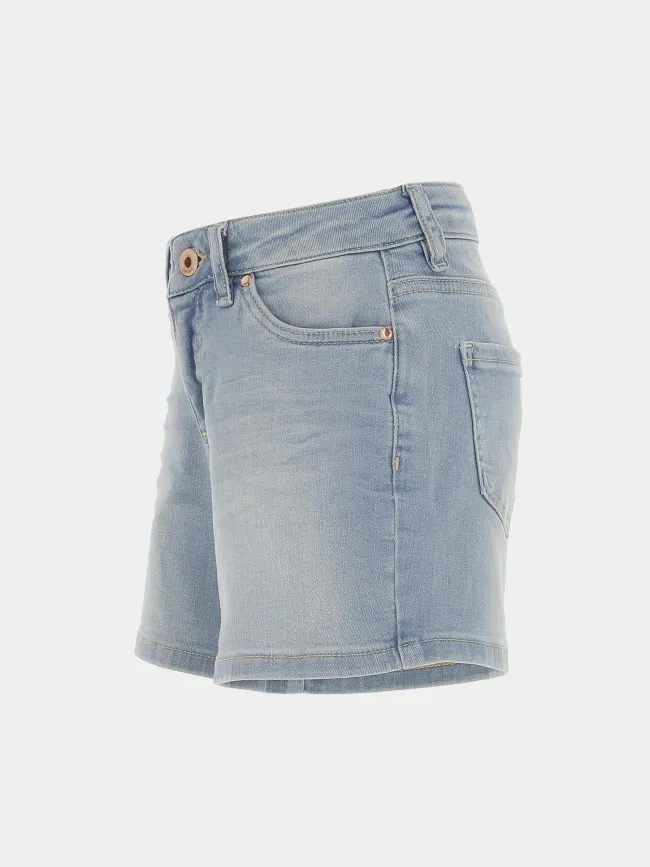 Short en jean romy ice bleu clair fille - Kaporal | wimod