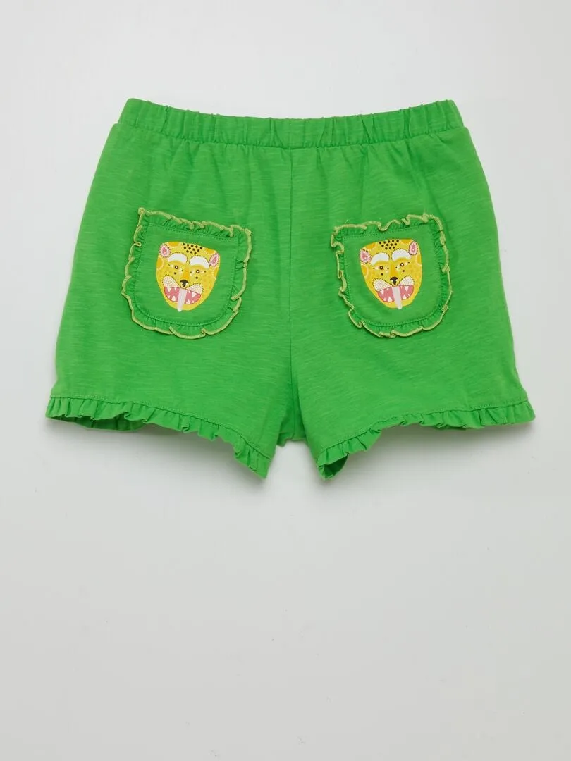 Short en maille volanté X Ariane Butto - Vert