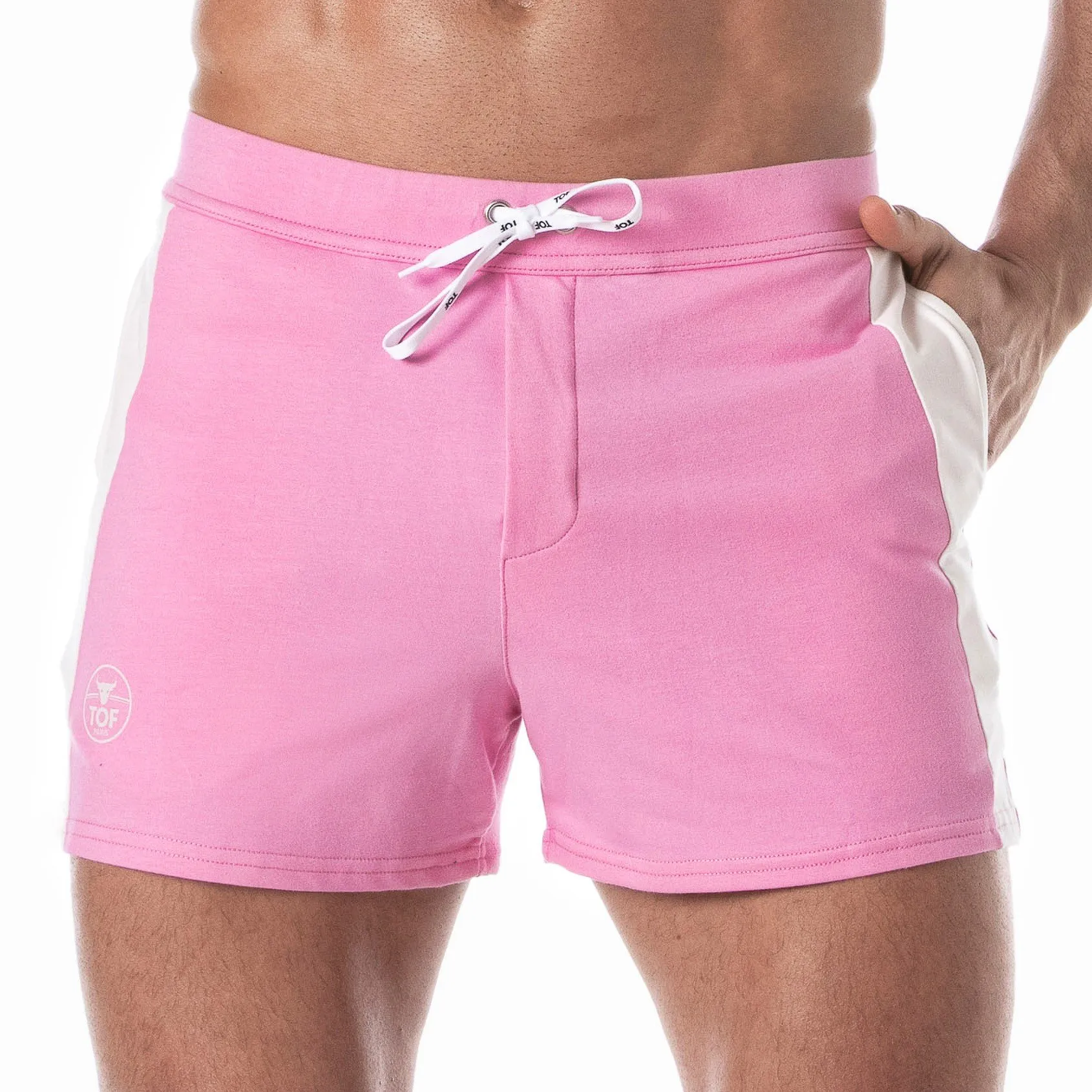 Short Football Tof Paris - Rose - TOF Paris : vente short homme TOF...