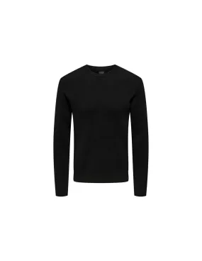 Sweat Only & Sons phil Reg 12 Struc Noir Homme