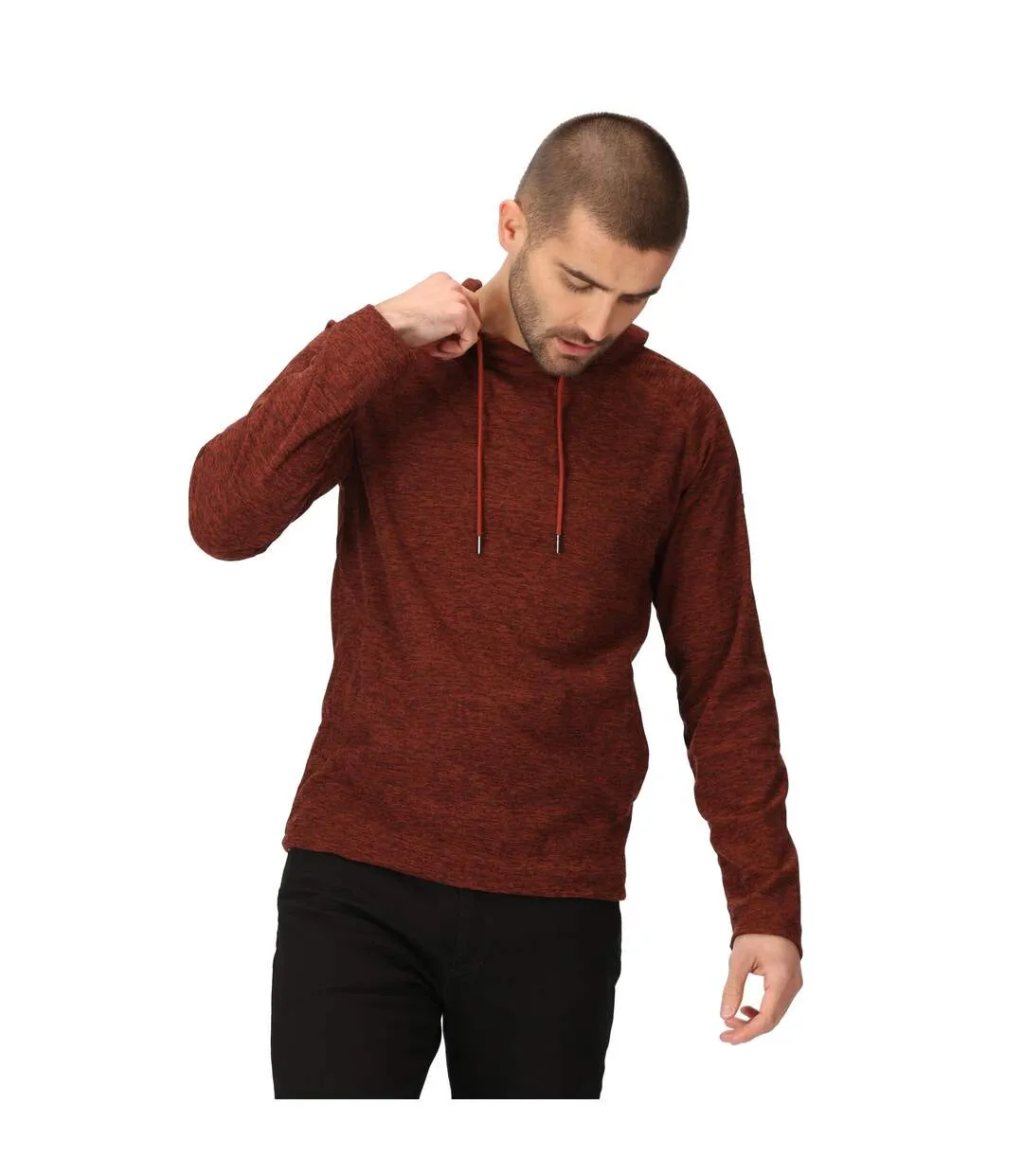 Sweat à capuche edley homme rouge brûlé Regatta