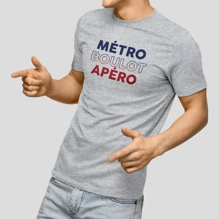 T-shirt 100% Coton Biologique - Métro Boulot Apéro