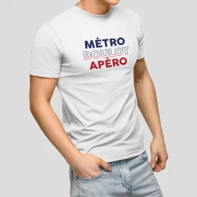 T-shirt 100% Coton Biologique - Métro Boulot Apéro