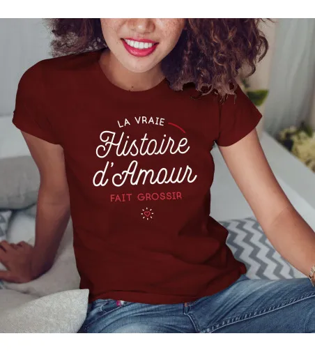 T-shirt Femme - La vraie Histoire d'amour