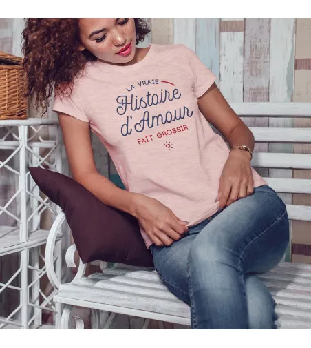 T-shirt Femme - La vraie Histoire d'amour