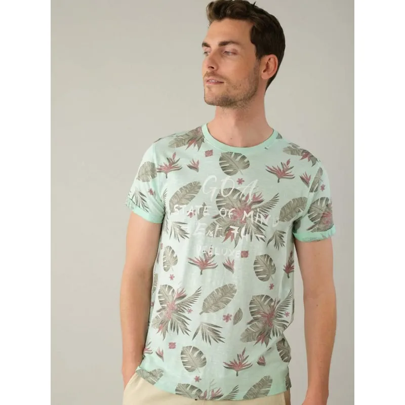 T-shirt floral bleu marine homme - Blend | wimod