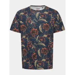 T-shirt floral bleu marine homme - Blend | wimod