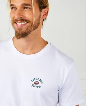 T-Shirt homme J'peux pas j'ai rugby (brodé)