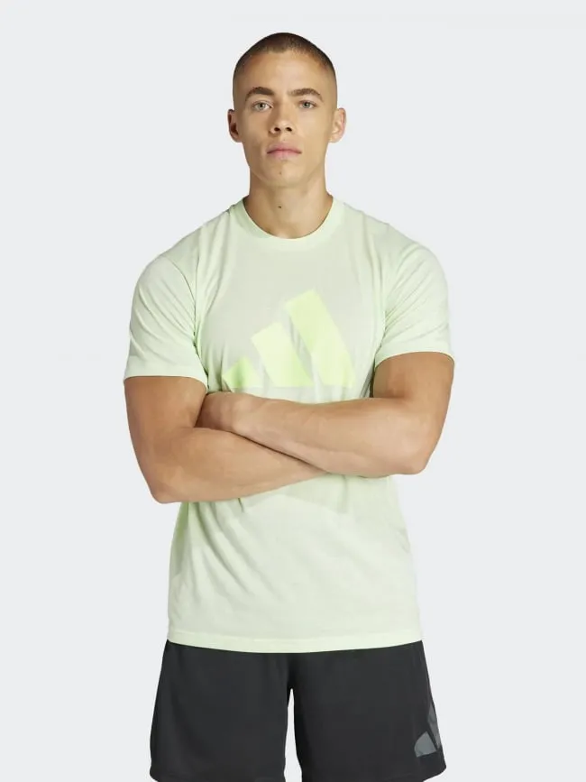 T-shirt logo vert homme - Adidas | wimod