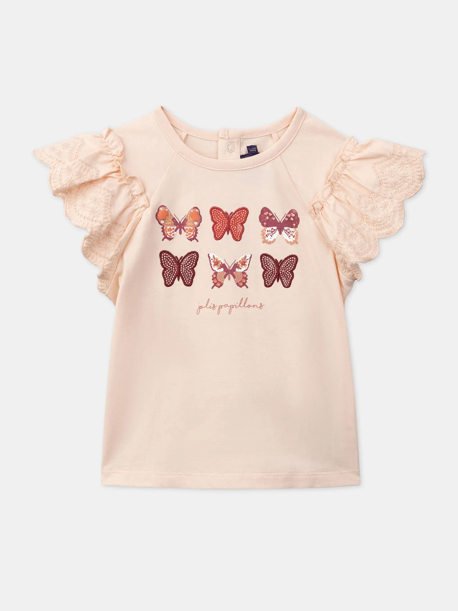 T-shirt rose papillon