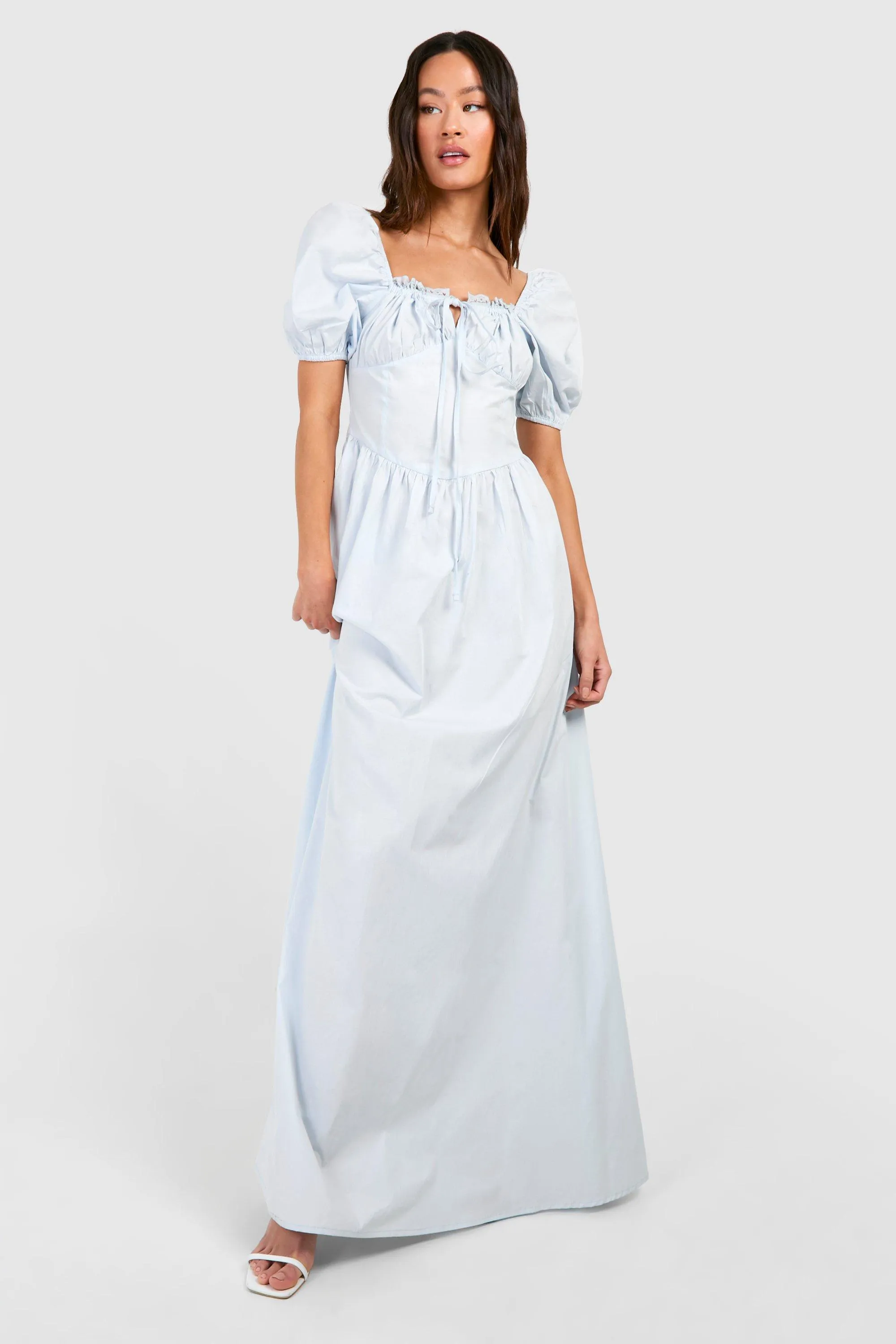 Tall - Robe champêtre longue en coton