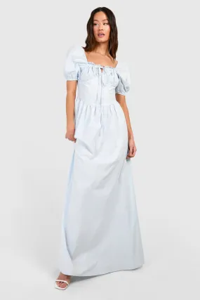 Tall - Robe champêtre longue en coton