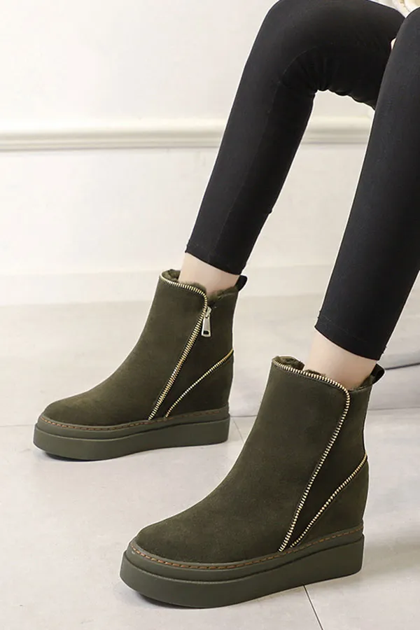 Tendance bottes après ski femme zipper