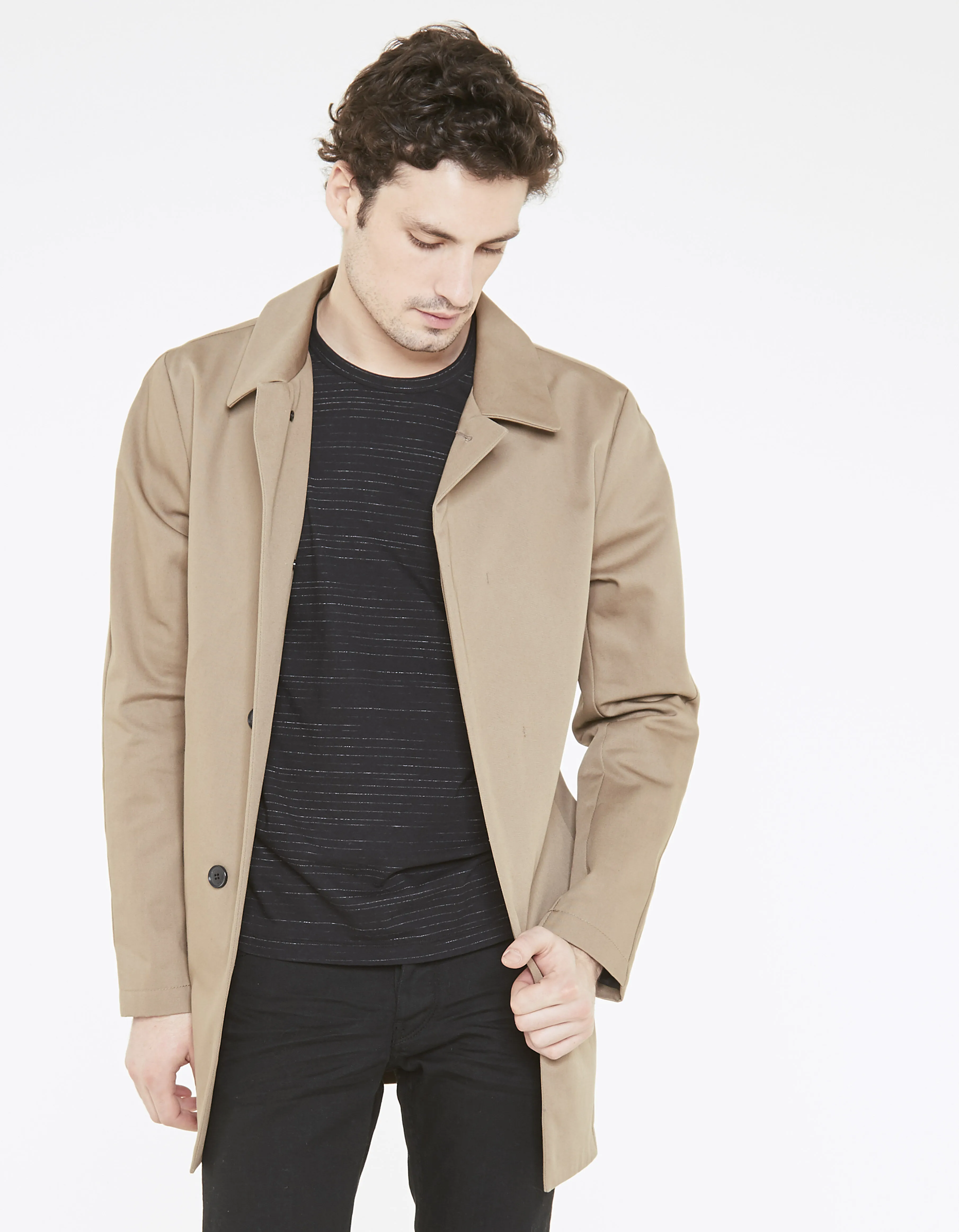 Trench beige homme