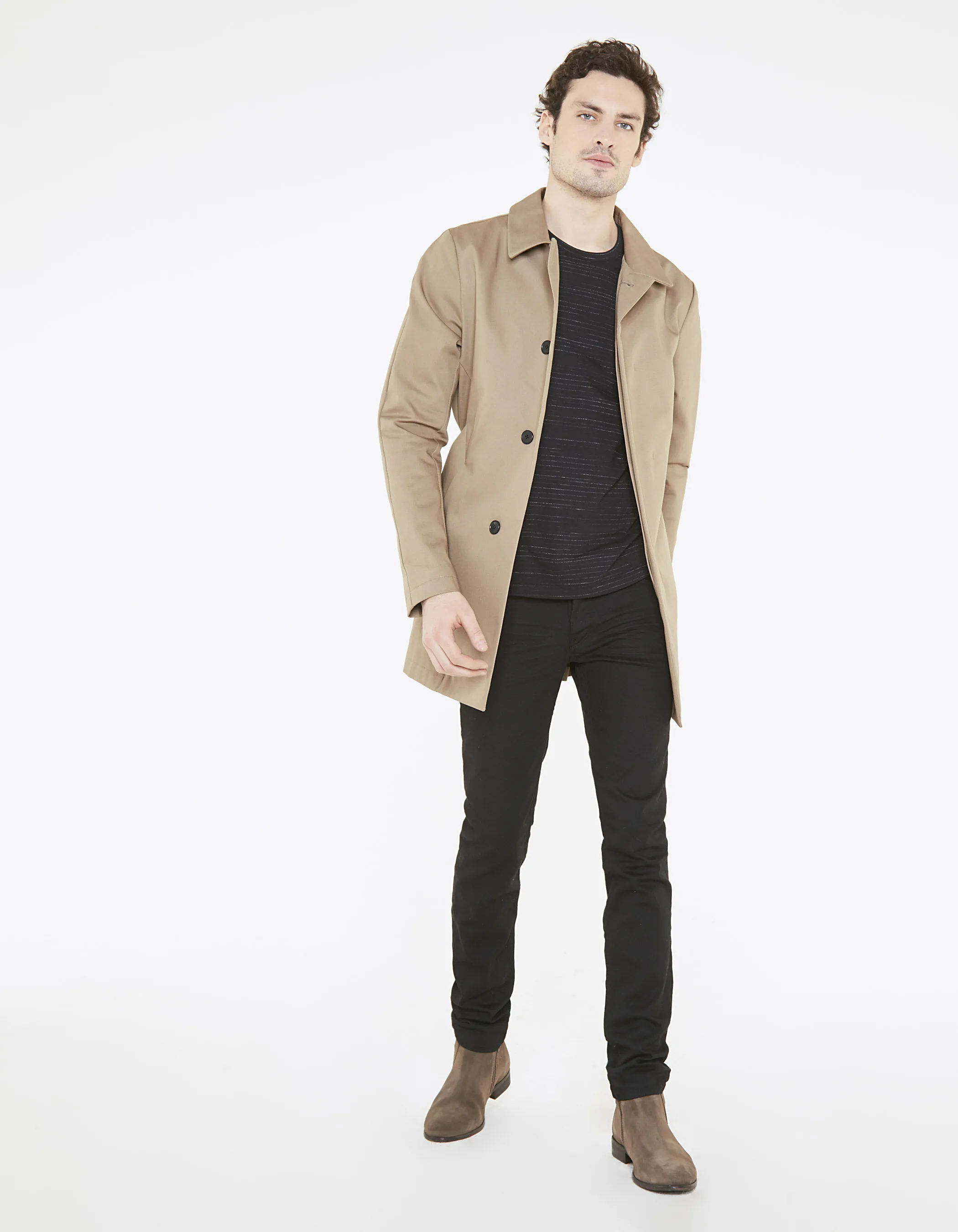 Trench beige homme