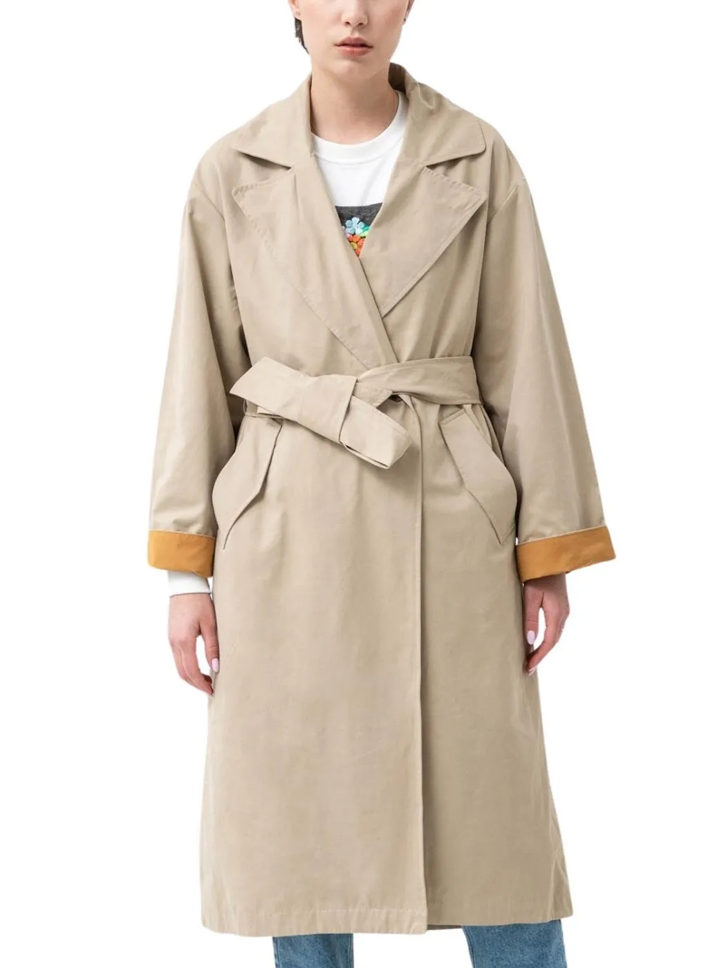 Trench-coat Only Crystal Beige pour Femme