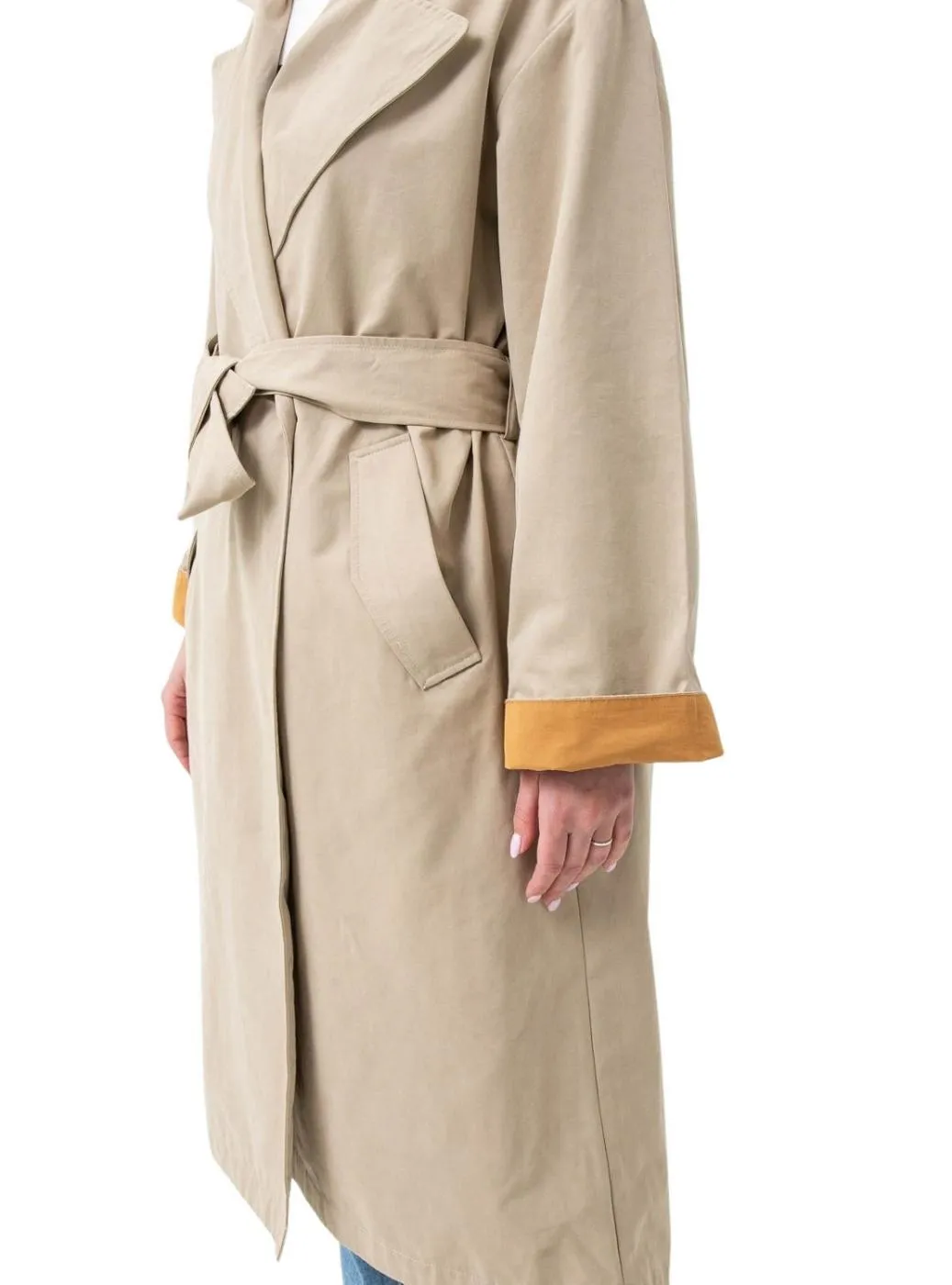 Trench-coat Only Crystal Beige pour Femme