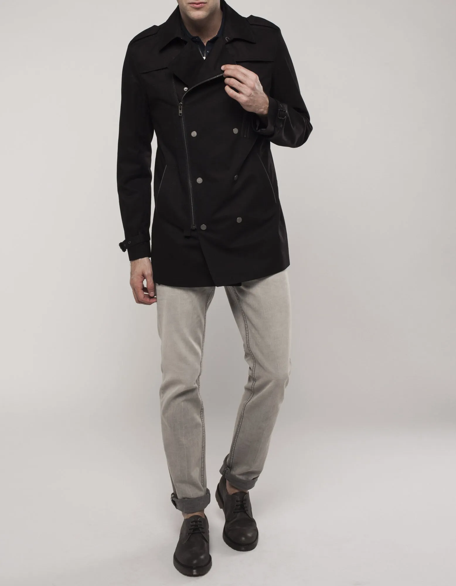 Trench homme noir