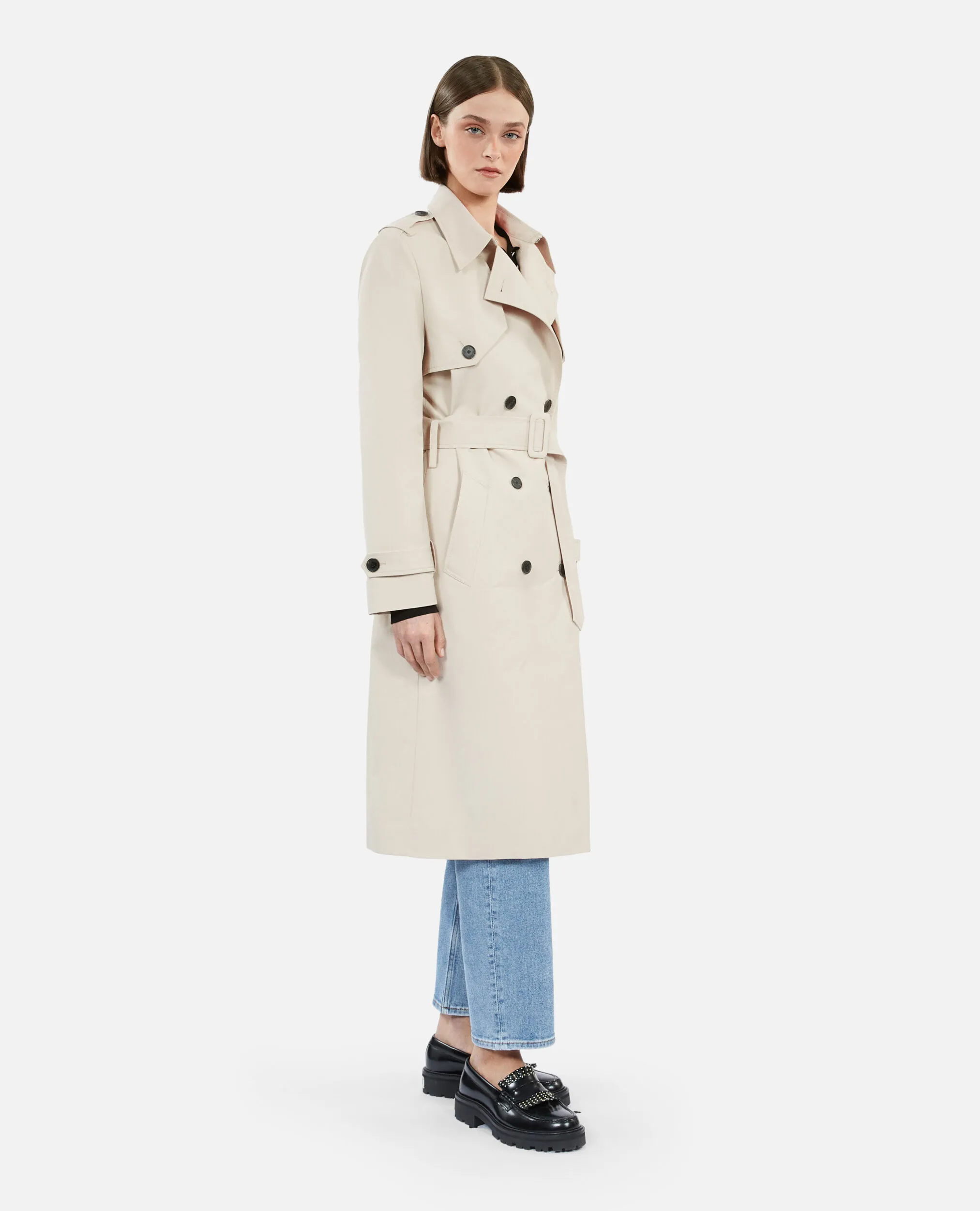 Trench long beige