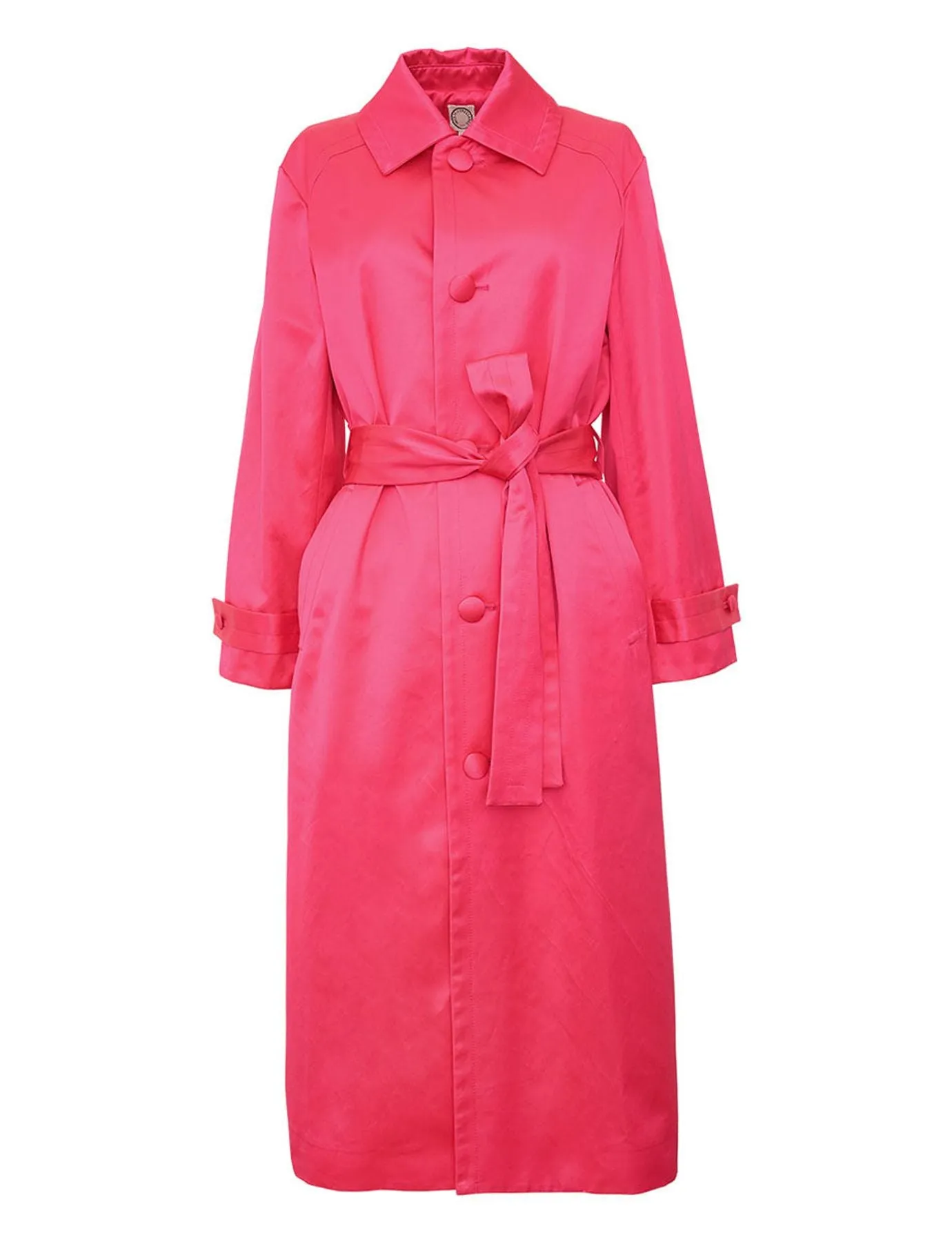 Trench long Esme satin rose