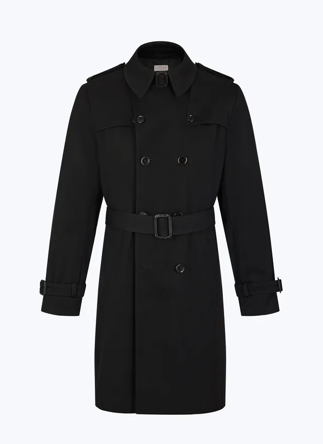 Trench noir M3EIKA-EM01-B020 - Trench Homme