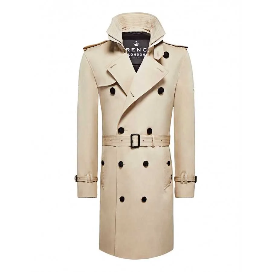 Trench "The King" Beige Coupe Ajustée | Trench London pour Homme à Toulouse